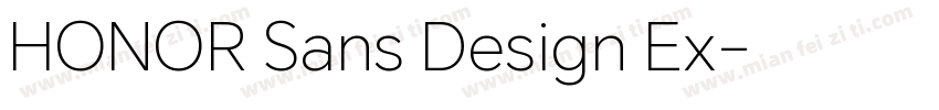 HONOR Sans Design Ex字体转换